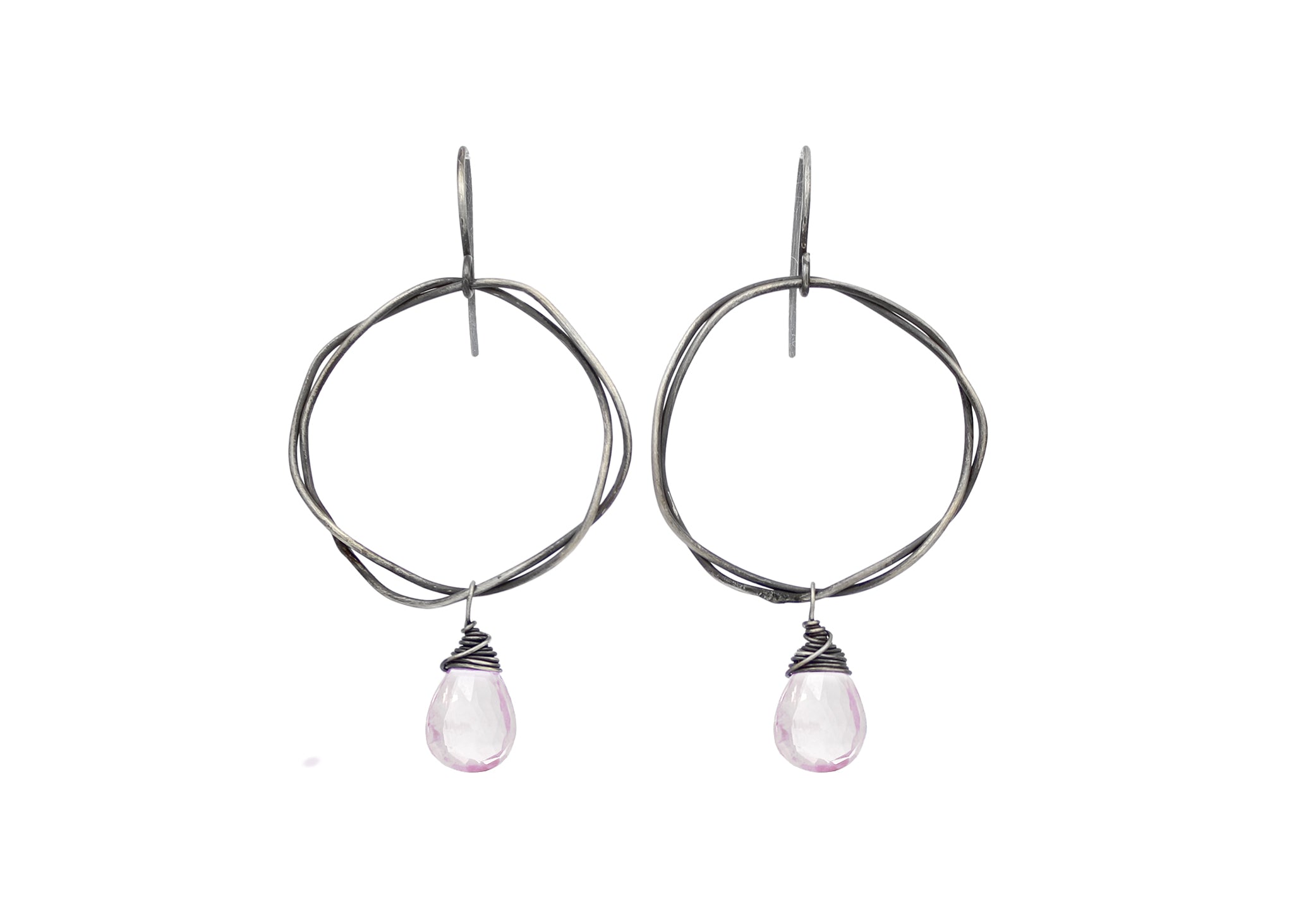 Rose Quartz Earrings — Silver Moon MetalSmith - Fine Hand-Crafted Jewelry